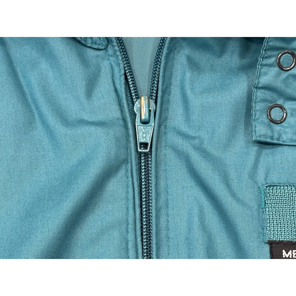 VINTAGE Members Only Jacket Men XLT Teal Turquoise Full Zip Racer Bomber 80s - Picture 8 of 11